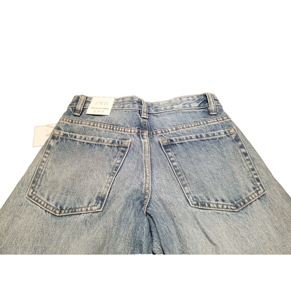 Zara Palazzo Pant Women's Size 00 Wide Leg Jeans Mid Rise New w/Tag (26×31.5) - Picture 4 of 6